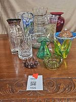 Group shot of all glass items on table