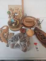 Group shot showing all wooden items together