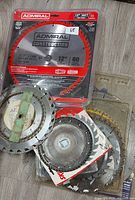 Group shot showing packaged Admiral 12-in blade and loose stack