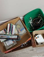 Box with packaged switches, ballasts, loose components