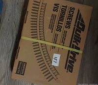 Closed Quik Drive box showing branding and intact packaging