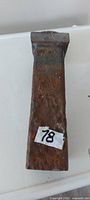 Top view of shank end with rust and lot sticker