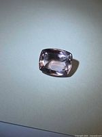 Cushion cut ametrine gemstone angled view