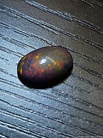 Top view of opal showing play-of-color
