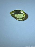 Pear-cut lemon citrine loose gemstone top view