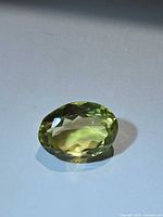 Top view of faceted lemon citrine