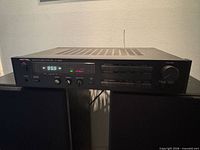 Front view showing entire receiver on shelf