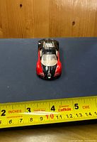 Top view showing red front and black rear color scheme