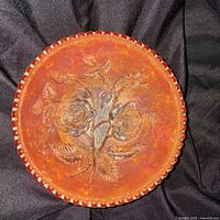 Top view showing Open Rose pattern and scalloped rim