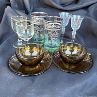 Group shot displaying all ten glassware pieces
