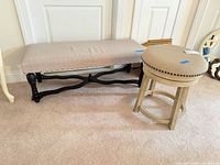 Bench and stool full view