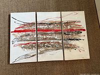 Front view of all three panels showing entire artwork
