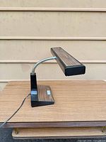 Side view showing full lamp on table