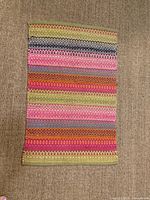 Full view of the multicolor cotton rug