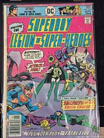 Front cover of Superboy and the Legion of Super-Heroes #219 showing title, characters and September 1976 30¢ details