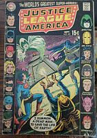 Front cover of Justice League of America issue 83 comic showing characters and 15¢ price