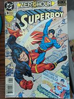 Front cover of Superboy #8 comic in sleeve