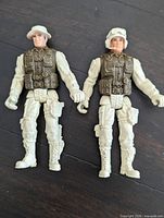 Front view of both Chap Mei soldier action figures showing uniforms, vests and headgear