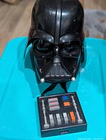 Front view of helmet and control box