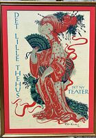 Full view of framed poster showing artwork and text