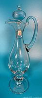 Full view of Holmegaard clear glass decanter with stopper