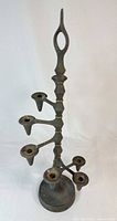 Full view of cast iron candelabra front side