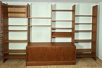 Full view of three-section wall unit assembled