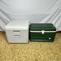 Both coolers closed side by side