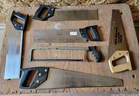 All six saws laid out for overview