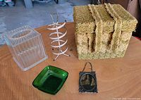 All five items displayed together on tabletop
