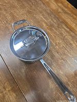Saucepan with lid top view