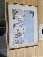 Full framed print showing image, mat, and frame
