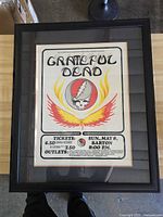 Framed Grateful Dead limited edition poster overall view