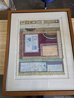 Framed collage artwork full view
