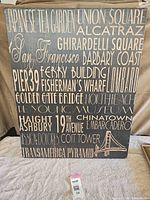 Canvas art listing San Francisco landmarks