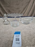 All four glass pieces grouped