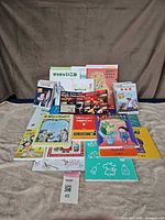 All books grouped on surface