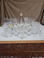 Group shot of all glassware on table