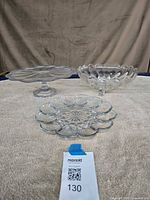 All three glass items together front view