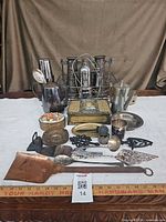 Overview showing all metal items laid out