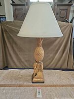 Full view of lamp with shade