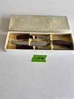 Boxed carving set showing all three pieces