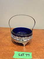 Basket with glass insert assembled