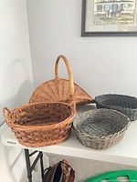 All four baskets grouped on table