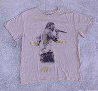 Front view of tan Post Malone Hold My Breath T-shirt