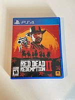 Front view of Red Dead Redemption II PS4 game case