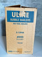 Front of sealed Uline box showing model S-13944, size and quantity