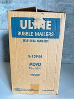 Front of Uline box showing model S-13944 and quantity