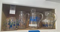 Shelf view showing all glass pieces together