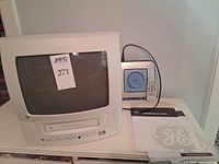 GE CRT TV/VCR combo with remote and manual